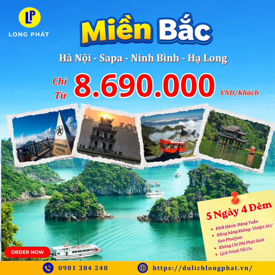 TOUR MIỀN BẮC: HÀ NỘI – SAPA- LÀO CAI   NINH BÌNH - HẠ LONG 